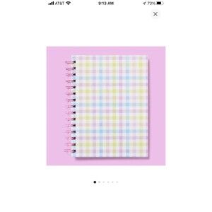 Stoney Clover Lane x Target Weekly Planner Light Purple blue yellow Gingham